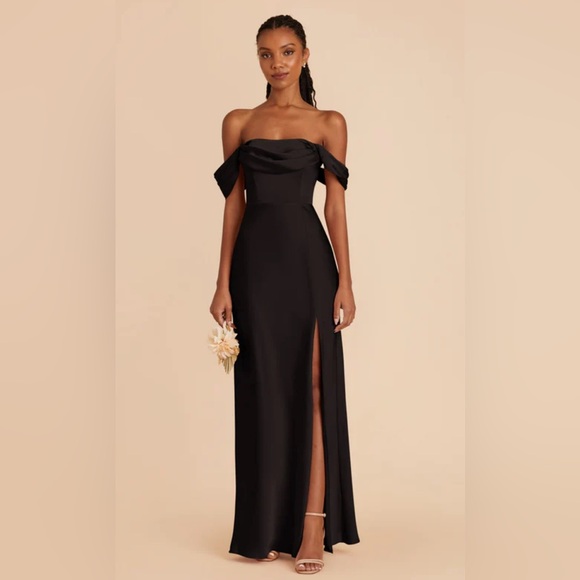 Birdy Grey Mia Convertible Dress Matte Satin - Black - Picture 1 of 2